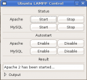 Ubuntu LAMPP Control Screenshot 1